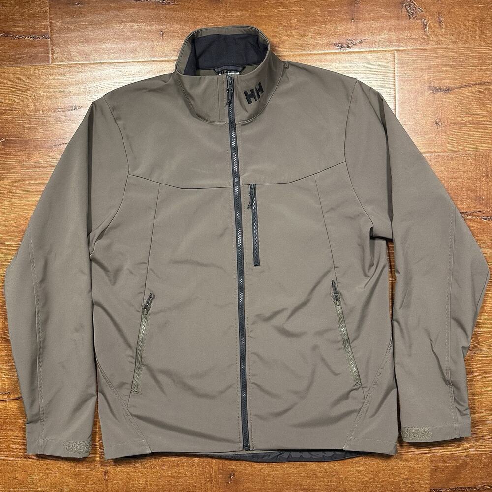 Helly Hansen Paramount Series Jacket Mens XL Gray Softshell Full Zip Camp Hike
